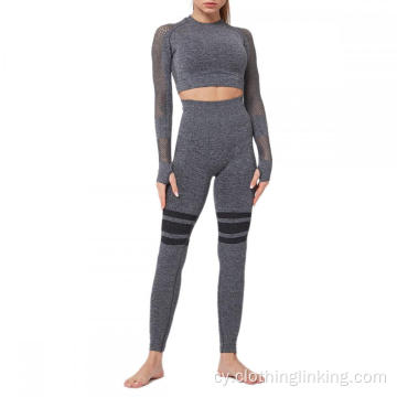 Setiau Workout Tracksuit Women 2 Pieces